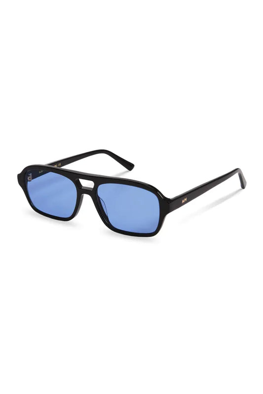Burt, Geometric sunglasses for men and women black frame UV400 protection
