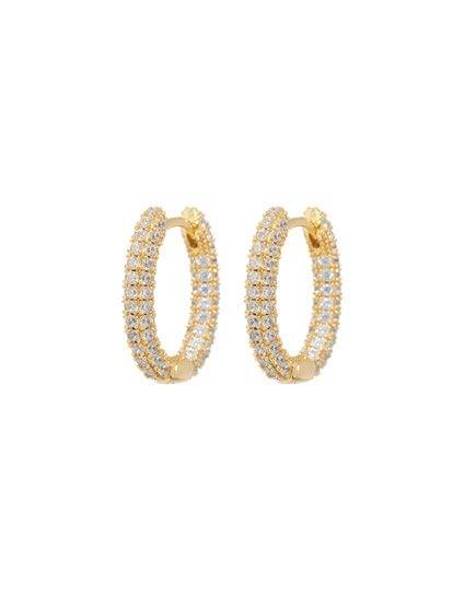 Pave Amalfi U Hoops-Gold