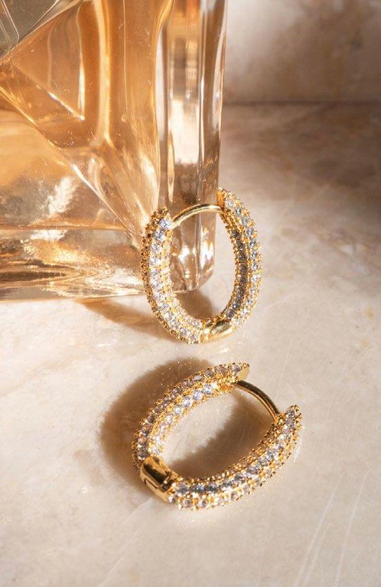 Pave Amalfi U Hoops-Gold