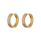 Pave Coco Hinge Hoops-Gold