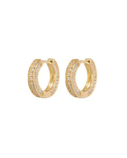 LUV AJ Pave Mini Coco Hinge Hoops