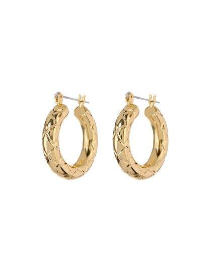 Quilted Baby Amalfi Hoops-Gold