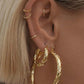 Quilted Baby Amalfi Hoops-Gold