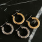 Quilted Baby Amalfi Hoops-Gold