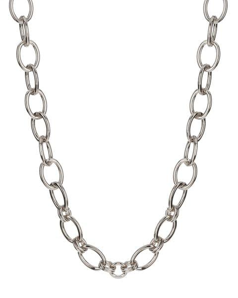 Cleo Link Chain Necklace-Silver