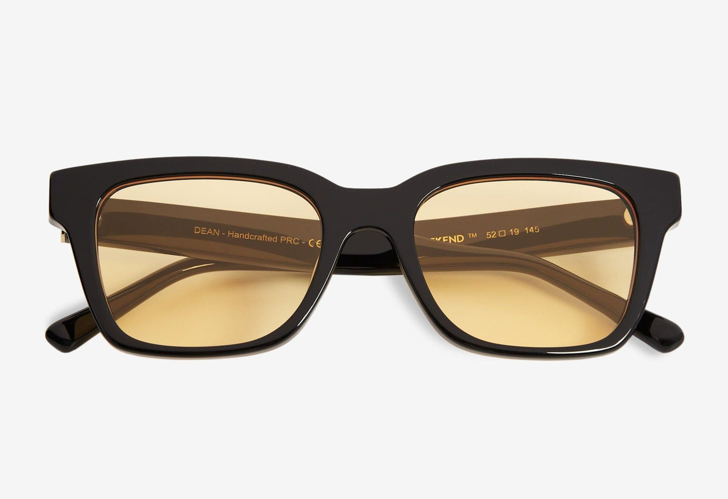 Dean, Rectangular sunglasses for men and women yellow lens UV400 protection