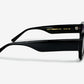 Downey, Rectangular sunglasses for men and women grey lens UV400 protection