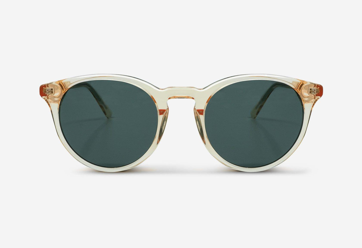 New-depp, Round sunglasses for men and women green lens UV400 protection