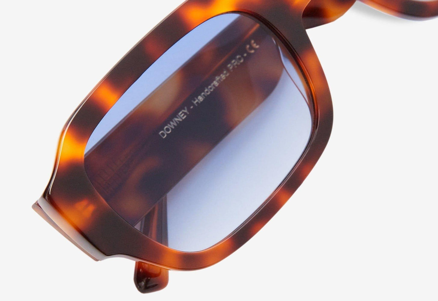 Downey, Geometric sunglasses for men and women blue lens UV400 protection
