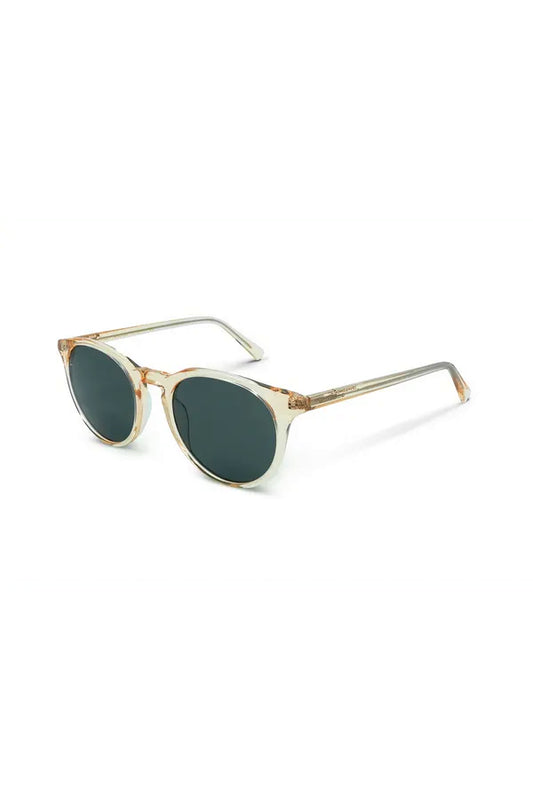 New-depp, Round sunglasses for men and women green lens UV400 protection