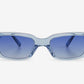 Grace, Rectangular sunglasses for men and women blue lens UV400 protection