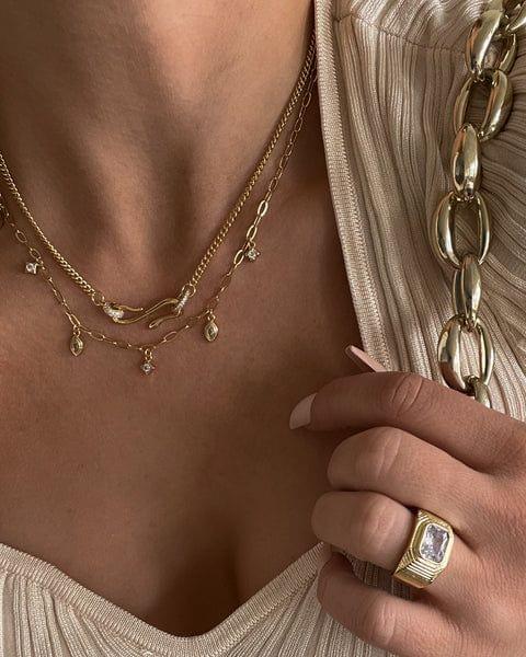 Bezel Charm Shaker Necklace
