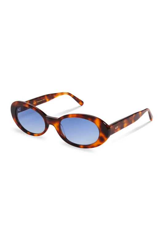 Kurt, oval sunglasses for men and women blue lens UV400 protection