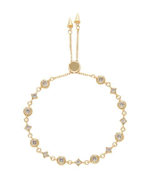 Mini Pyramid Bezel Bracelet-Gold