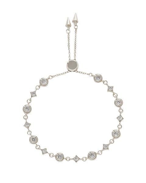 Mini Pyramid Bezel Bracelet-Silver