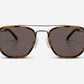 QUENTIN, Rectangular sunglasses for men and women brown lens UV400 protection