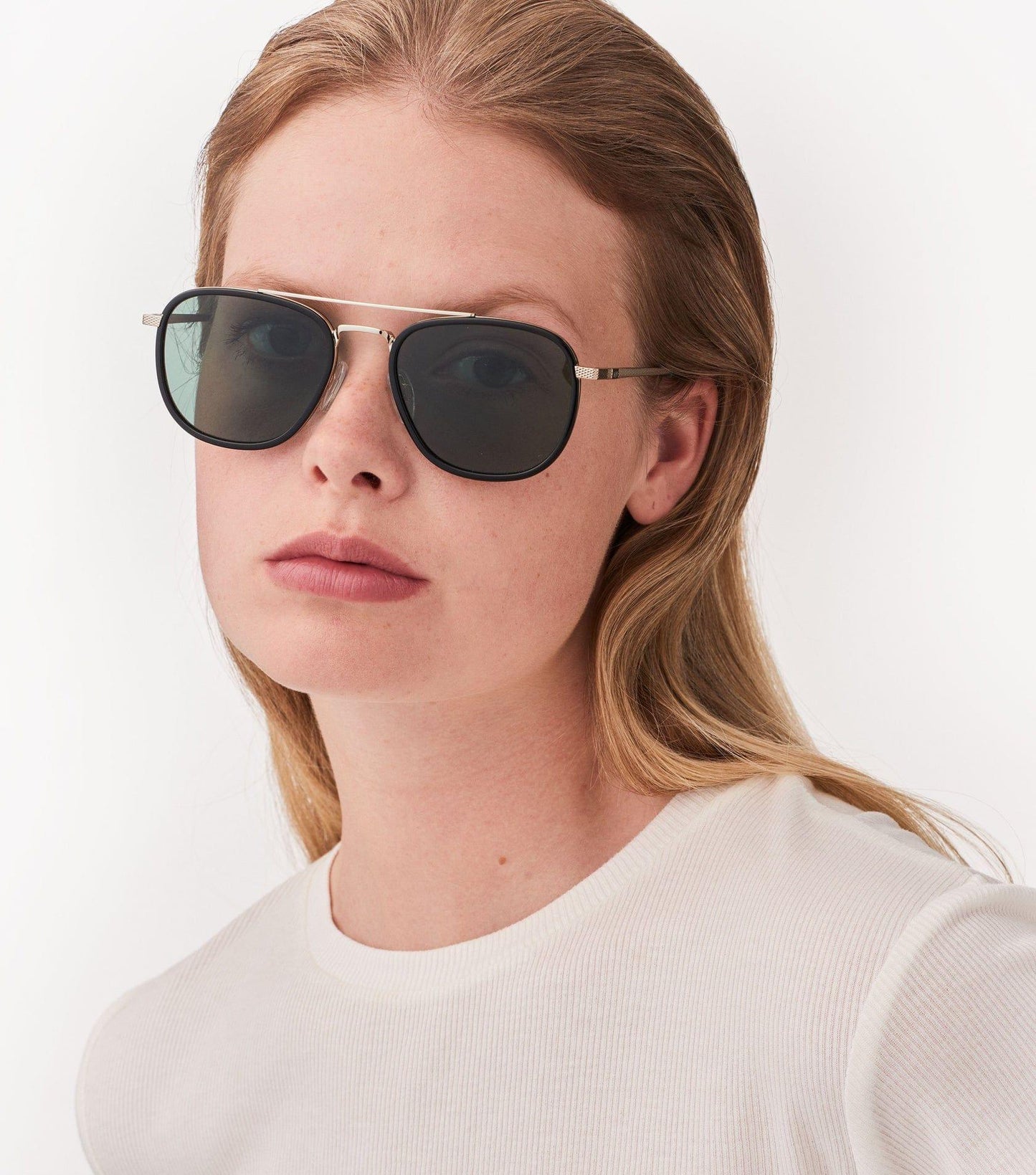 QUENTIN, Rectangular sunglasses for men and women green lens UV400 protection