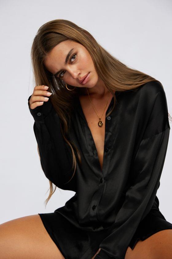 SNDYS Mystic Shirt Dress - Black
