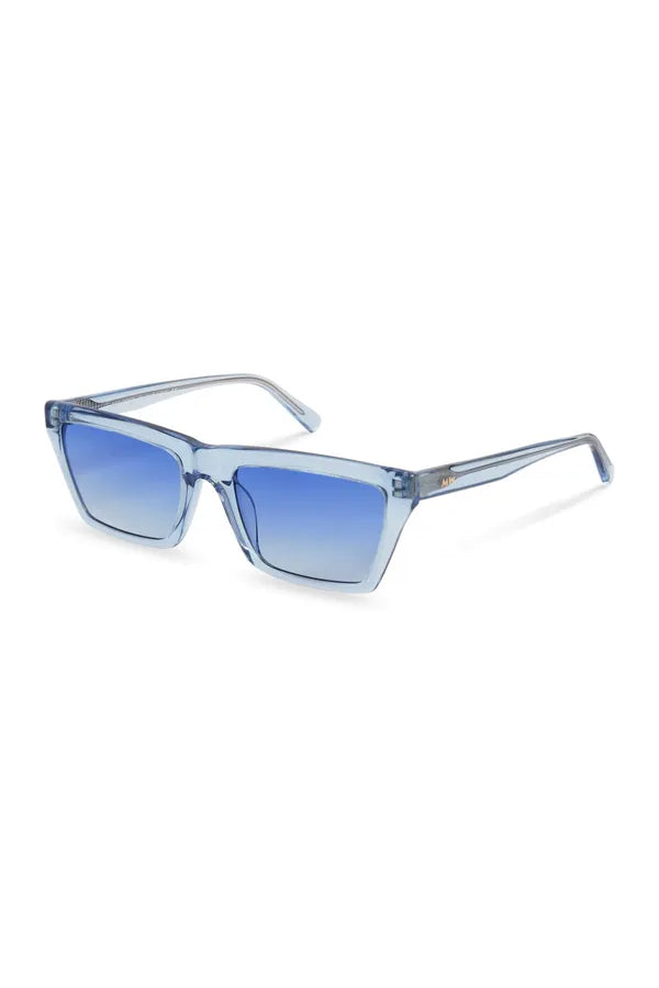 New Corey, Rectangular sunglasses for men and women blue frame lens UV400 protection
