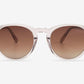 New-depp, Round sunglasses for men and women brown lens UV400 protection