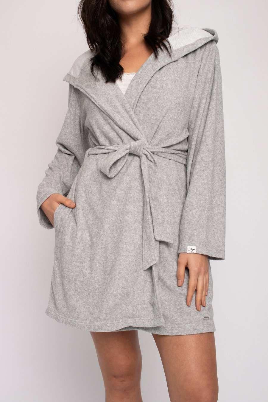 Organic Cotton Robe in Grey