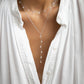 Women's Silver Stones Necklace - P007-35