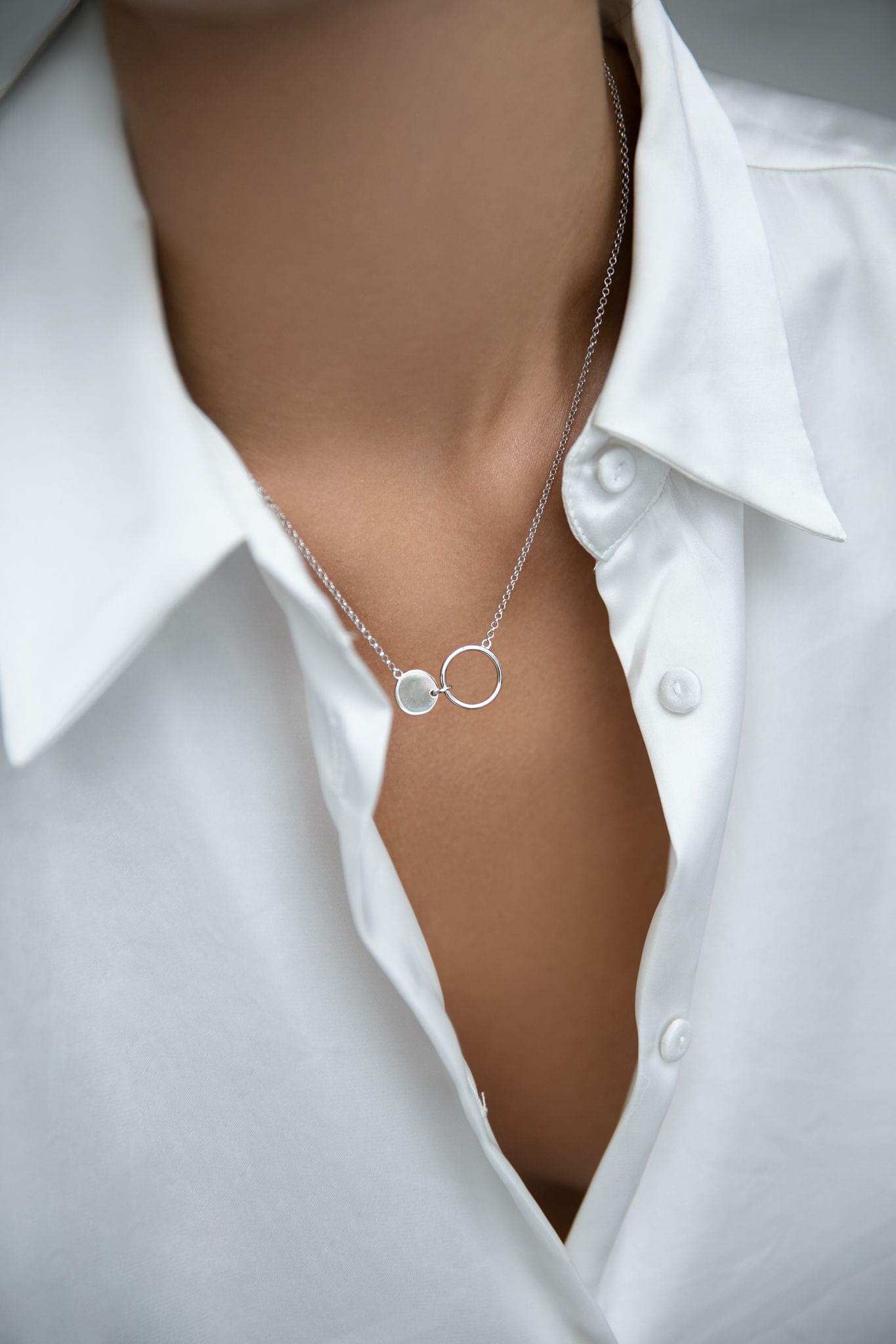 Women's Silver Necklace - P095