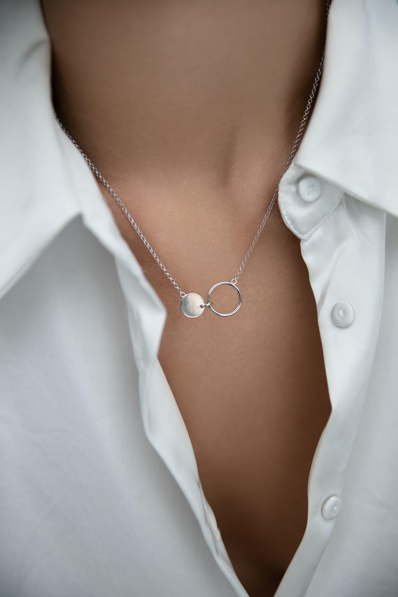 Women's Silver Necklace - P095