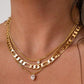 Bardot Stud Charm Necklace-Gold