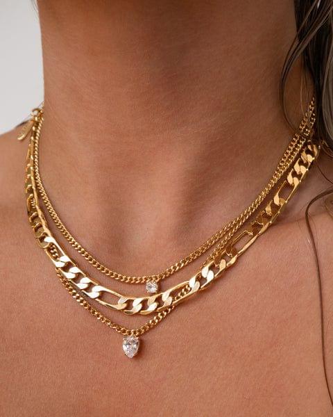 Bardot Stud Charm Necklace-Gold