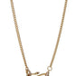 Pave Hook Charm Necklace-Gold