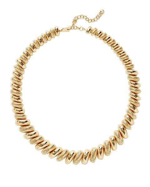 LUV AJ Ridged Pyramid Statement-Gold