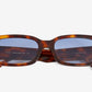Roxie, Rectangular sunglasses for men and women blue lens UV400 protection
