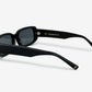 ROXIE, Rectangular sunglasses for men and women grey lens UV400 protection