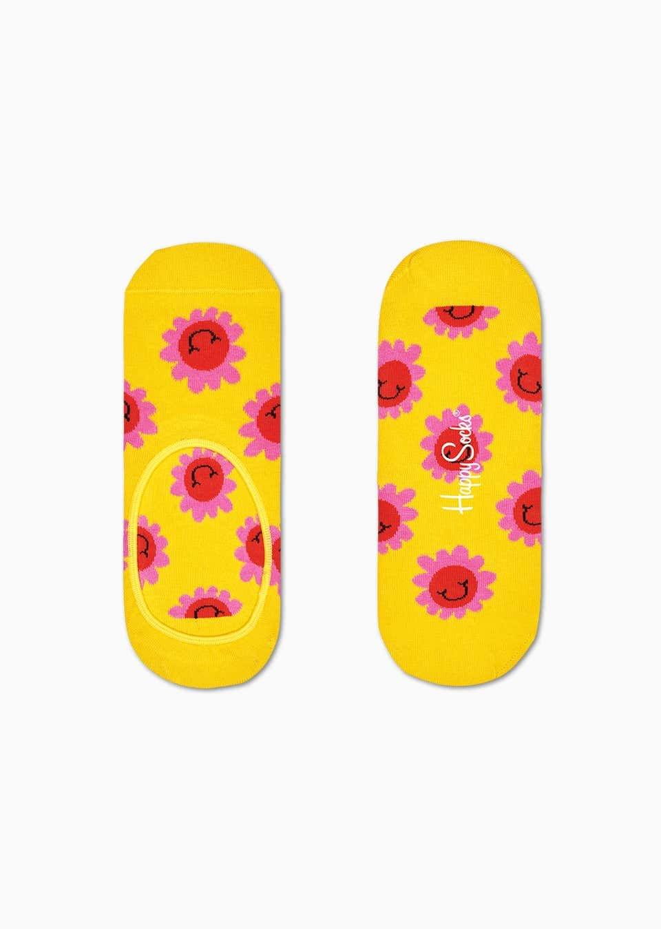 Smiley Flower Liner Sock