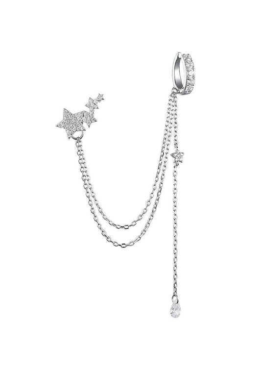 stars earcuff and earstud