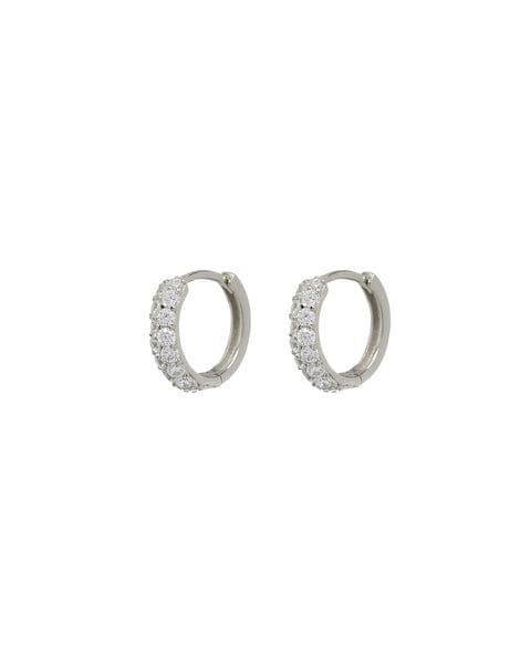 Baby Pave Huggies-Silver