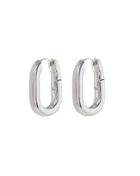 XL Chain Link Hoops-Silver