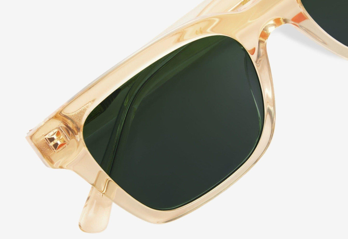 Dean, Rectangular sunglasses for men and women green lens UV400 protection