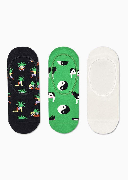 3-Pack Ying & Yang Cow Liner Sock